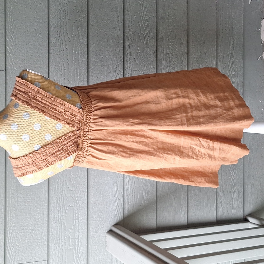 Everlane The Smocked Linen Dress Size XS Light Brown - Picture 11 of 14